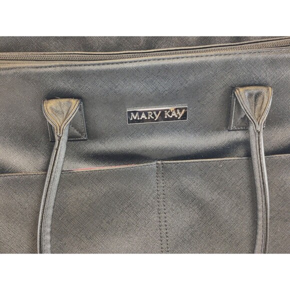 MARY KAY TRAVEL TOTE LARGE BLACK PURSE STARTER KIT CONSULTANT BAG/CASE - Picture 2 of 12